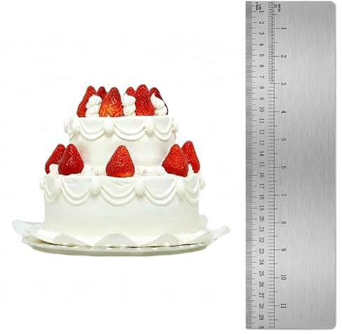 Uskerb 12-inch Stainless Steel Cake Scraper - Professional Baking Tool for Smooth Icing and Buttercream Finishing