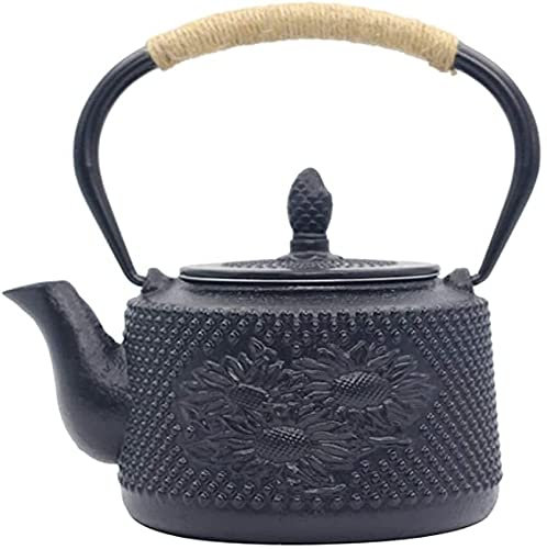 CAFIEDR Teekanne Teestube Teekanne, Gusseisenkanne Teehauseingang, weiche Dekoration chinesische Dekoration, kreative Heimdekoration Teekanne 0,9 l