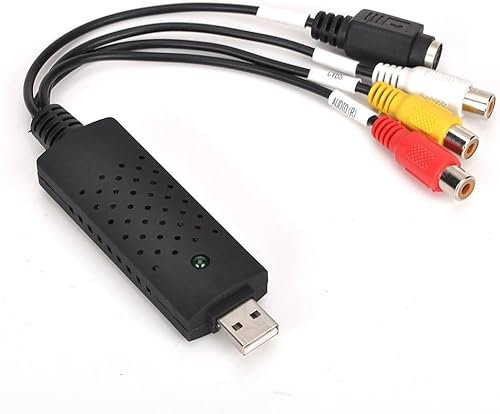 USB-AV USB 2.0 Audio/Video Grabber Converter VHS to Digital Converter, RCA TV to PC, MAC, Digitize and Edit Video from Analog Video VCR VHS DVD External Microscope capture card with UTV007 chip set