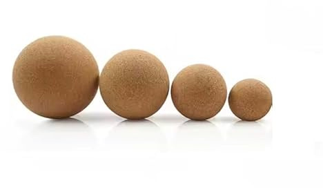 Lot de 4 balles de massage en liège pour fascias - 4 tailles