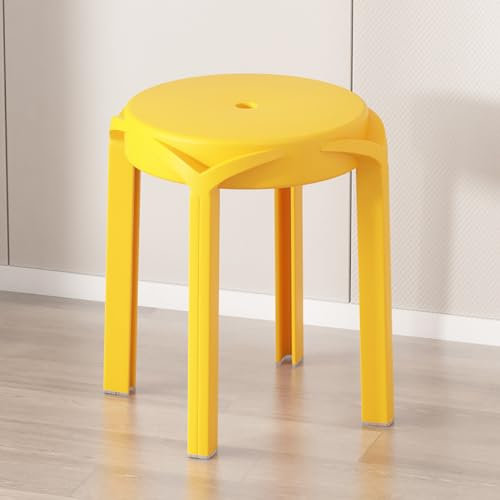 HHOZsafety Runde stapelbare Hocker aus Kunststoff, tragbare Stapelhocker, stapelbare Barhocker ohne Rückenlehne, Klassenzimmerstühle, Flexible Sitzgelegenheiten