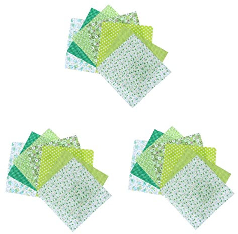 SEWACC 21stücke Teiliges Aus Baumwoll-Stoffen Grün Vorgeschnittene Bedruckte Stoffe Für -nähprojekte Patchwork Quilten Und Scrapbooking Für Kreative Bastelideen Und Kinderprojekte