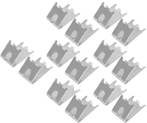 Shelf Clips, Shelf Support Clips Kitchen Cabinet Shelf Clips 14PCS Stainless Steel Buckle Refrigerator 1.5mm Freezer Shelf Clips for Fridge