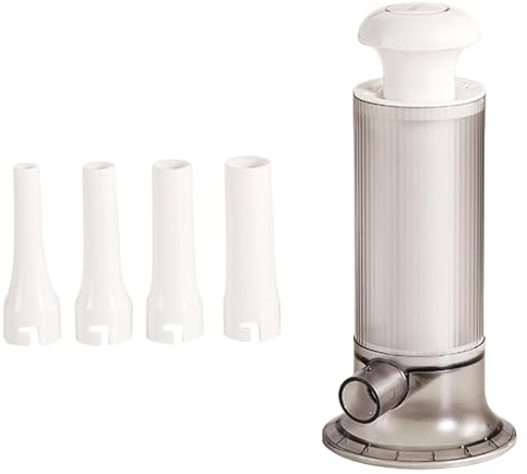 Machine à saucisses manuelle pour remplir les saucisses de cuisine avec 4 tubes de farce, tubes d'entonnoir, outil de remplissage de saucisses, remplissage de viande pour fête ou réunion de famille