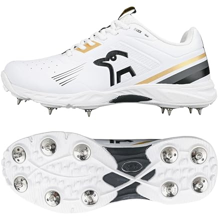 Kookaburra KC 3.0 Spike - Scarpa da Cricket, Colore: Oro/Nero, Taglia 36