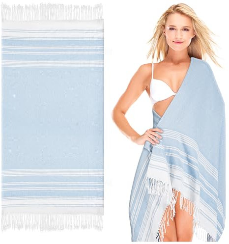 Zouway Saunatuch 90x180cm, Badehandtuch aus Hochwertiger Baumwolle, Saunahandtuch Groß Kompakt und Schnelltrocknend, Hamamtuch Sauna für Strand, Camping, Schwimmen, Badezimmer,Outdoor-Reisen