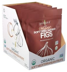 Amphora Organic Soft Dried Smyrna Figs | Naturally Sweet & Moist | No Added Sugar, No Preservatives | Vegan & Gluten-Free Snack | Pack of 6 (6 oz Each)
