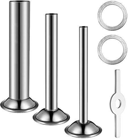 Fuhjythy Sausage Maker Stuffer Tubes Kit,Grinder Stuffer Tubes Sausage Stuffer Ring Gasket for 5 Meat Grinder Food Grinder