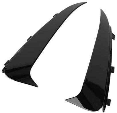 Auto Heckspoiler 1 Paar Heckstoßstangen-Seitenentlüftungs-Canard-Abdeckungsverkleidung für C-Klasse W205 Limousine 2015 2016 2017 2018, glänzend schwarz