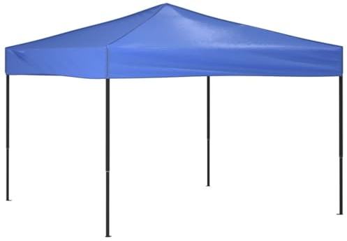 Tonnelle de Jardin Pliable, Tente de Réception Pavillon Barnum de Jardin Bleu 3x3 m