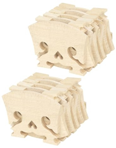 SOIMISS 10 Puentes de Violín Experiencia de Tacto Suave y Cómoda de Madera de Arce Forma de Corazón, Diseño Simple y Portátil para Práctica y Presentaciones