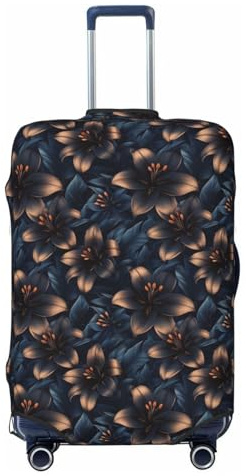 Novastar Housse de protection pour bagages - Motif lys foncé doux imprimé pour valises de 55,9 à 61 cm