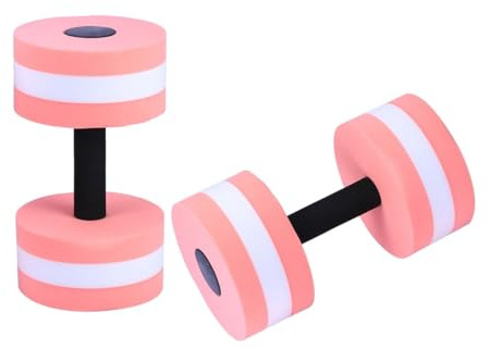 BUGUUYO 2 Unidades Mancuernas de Agua EVA para Piscina Resistencia para Aeróbic Acuático Rosa para Ejercicios de Tonificación y Flexibilidad