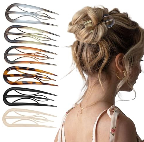 Aribliseza Hårnål, set med 3 franska hårnålar, vågiga vintage hårnålar, bobby pins för tunt och tjockt hår, perfekt för hårnålar och hårklippningar