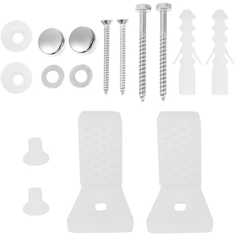 Zerodeko Set Viti Fissaggio Wc a l in Nylon Blocco a Forma di 7 Kit Montaggio Piedini Water per Sanitari Sospesi Accessori Stabili per Installazione Sedile Bidet e Lavabo Semi-Sospeso
