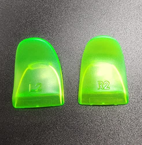 1 Pairs L2 R2 Trigger Extenders Buttons for PlayStation 4 PS4 PS4 Slim Pro Controller Clear Green