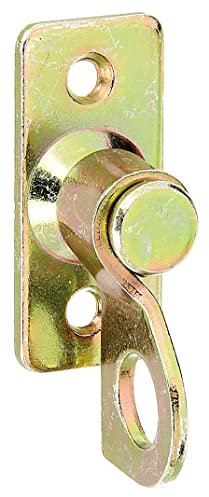 Alberts 136000 Vorreiber auf Platte | galvanisch gelb verzinkt | 45 x 20 mm