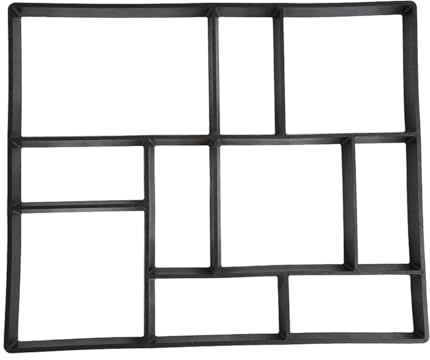 Gototop Pflaster-Gussformen, Pflasterform aus Kunststoff, Form Stein, asymmetrisch, Schablonen für Weg- und Terrassenfliesen, Garten, Terrasse 60X50X5cm