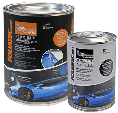 Foliatec 20995 Carbody Goma Liquida 2C Sellador, Transparente Brillante, 1 litro
