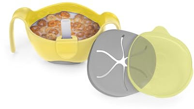b.box Bol Enfant + Paille | Bol à Snacks 3 en 1 avec Couvercle, Gobelet Avec Paille pour les Balades, Bol à Céréales | Passe au Lave-Vaisselle et au Micro-Ondes | 250 ml