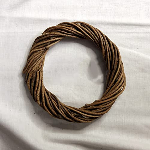 Egurs Rattan Kranz Weidenkranz ungeschält Kränze für Weihnachten Türkranz Holz Dekoration Ornament Tor Wand Party Hochzeit Blumengeschäft 15cm