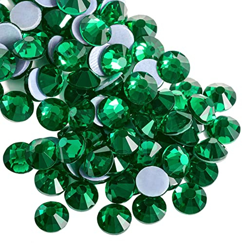 Beadsland Hotfix Strasssteine für textilien,Smaragdgrün,SS10/2880pcs