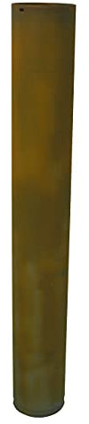 Yerd Denver Gartenkamin Rauchabzug Rohr-Verlängerung/Ofenrohr 100cm, Durchmesser ca. 14cm, Cortenstahl