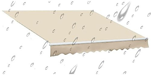 DAZULI Ausziehbares Markisen-Ersatzteil, Polyester, wasserabweisend, UV-Schutz, für Gartensegel, Outdoor-Markisen, anpassbar (Größe: 4 x 3,5 m, Farbe: Beige)