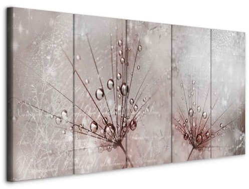 murando - Akustikbild Pusteblumen 100x40cm 5 tlg Bilder Akustikschaum Schallschutz Wand Deko Kunst Akustikpaneele Wandpaneele Schalldämmung Wandbild Schallabsorber Akustikplatten Pflanzen b-C-0655-b-m