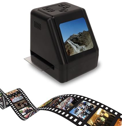 Scanner per Pellicole Digitali con Ampio Schermo LCD da 2,0, Digitalizzatore di Pellicole e Diapositive, Converte Negativi e Diapositive a Colori e in Bianco e Nero da 135 Mm,