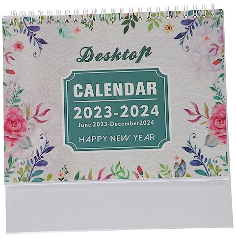 AOKWAWALIY 2024 Desktop-Kalender Home Monatskalender Flipping Mini Kalender 2023 Lehrer Schreibtischkalender Kreativer Agenda-Kalender Schreibtischkalender Monatskalender Desktop-Papier Blanko-Zähler