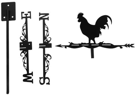 Happyyami Girouette Fer Indicateur De Direction du Vent Girouette Décorative pour Jardin Cour Ornement De Toit