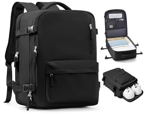 SZLX Kabinväskor Under sätet för Ryanair, Easyjet kabinväska 45x36x20 Carry On Reseryggsäck Kabinstorlek Ryggsäck Handbagageväska Ryggsäck Casual Daypack Fit 14 tums bärbar dator