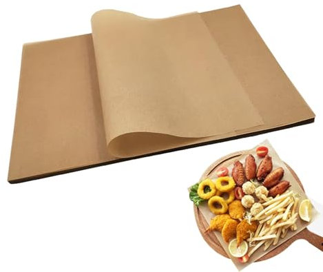 Papier sulfurisé non blanchi, feuilles de cuisson rectangulaires | Papier parchemin non blanchi très résistant pour la cuisson, le grill, la cuisson à la vapeur