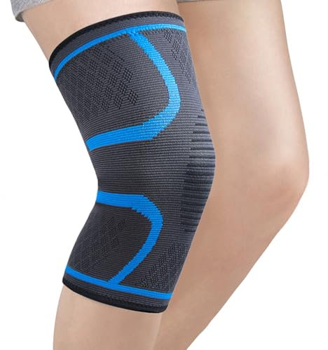 NuCamper Rodillera de compresión para hombres y mujeres, rodillera deportiva para artritis, dolor articular, lesiones de ligamentos, roturas de menisco, tendinitis, deportes