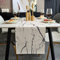 Jayusaror Tischläufer Modern Herbst Weiß und Grau Leinen Marmor Goldene Textur Abstrakte Kunst Waschbarer Tischläufer für Kaffee, Esszimmer, Kommode, Beistelltisch, Schlafzimmer, 40 x 140 cm