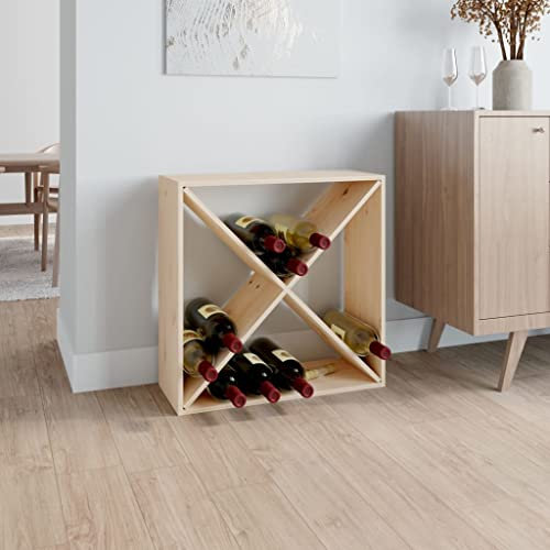 AJJHUUKI Schränke & Aufbewahrung- Wein- & Spirituosenschränke - Weinschrank 62x25x62 cm Massivholz Kiefer