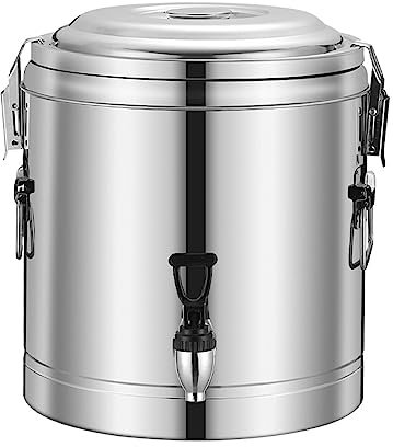 LXWKAI Distributore di Acqua Calda, distributore di Bevande con Rubinetto, caraffe Termiche Commerciali, Grande urna per caffè, Secchio per tè Isolato per Feste e Buffet, 80L