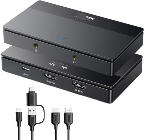 Carte de capture vidéo 4 K 60 Hz HDMI vers USB/USB-C HDMI pour PC, ordinateur, caméra, enregistrement en direct, réunion