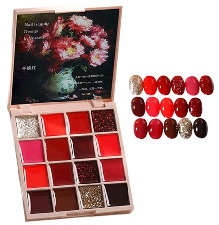 Smalto per unghie in gel crema, Smalto per unghie in gel solido | Smalto per unghie gel crema a 16 colori | Colla per unghie con per manicure in gel solido per smalto gel per donna