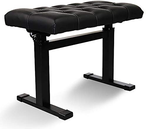 SGKOMN Klavierbank aus Leder, höhenverstellbar, Klavierbank für eine Person, Klavierhocker mit rutschfesten Gummifüßen, geeignet für Kinder, Instrumentaldarbietungen von Erwachsenen(Black)