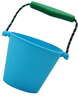 HOLIDYOYO Secchio D'acqua Portatile Bolla Secchio Da Spiaggia Secchi Del Castello Sulla Spiaggia Giocattoli Piscina Costruzione Di Sabbiere Secchio Di Sabbia Secchio Secchio Blue