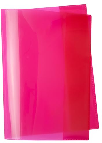 JOLLY Jollycover Heftschoner A5, rosa, 25 Stück, extra stark, kinderfest, mit Ultraschallverschweißung, 160µm Polypropylen, umweltfreundlich, für Schulhefte und Bücher