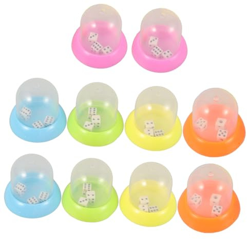 Abaodam 10Pcs Dice Cups Shaking Cup for Easy to Clean Interactive Dice Container for