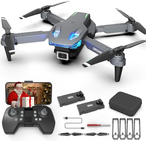 Wipkviey T28 Drohne mit Kamera 1080p, Faltbarer FPV Quadcopter für Anfänger & Erwachsene, RC-Drohne mit 3D-Flips, Höhenhaltung, Gestensteuerung, Wegpunktflug – Geschenkidee für Kinder (2 Batterien)