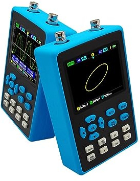 ZKLGS Osciloscopio Digital Osciloscopio Digital portátil de Doble Canal de 120M de Ancho de Banda, Herramienta de análisis de Espectro FFT de sensibilidad Vertical mínima de 10mV