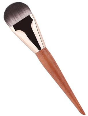 Flat Liquid Make-Up Base - Flat Makeup Brush - Professional Cosmetic Broche | Professional Flat Brush for Liquid and Cream Cosmetics | Soft Bristles, Mango of a Wood