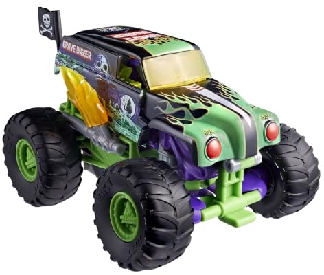 Transformers Collaborative x Monster Jam Grave Digger (Grim) | Leader Class 9.25-inch Robot Action Figure Converts to Monster Truck, Car Toys for Ages 8+
