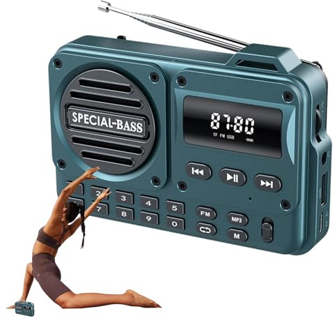 Badradio - Leicht im Retro- und klassischen Stil | Kleines AM/FM-Radio | Für Reisen Zuhause Indoor Outdoor Schule Roadtrip Freundin Ehefrau Freunde Schwester Frauen Männer Jugendliche May