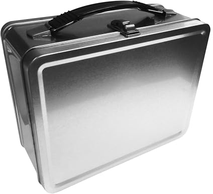 AQUARIUS DIY Large Fun Box - Do It Yourself Style - Easy to Decorate - Sturdy Tin Storage Box with Plastic Handle & Embossed Front Cover